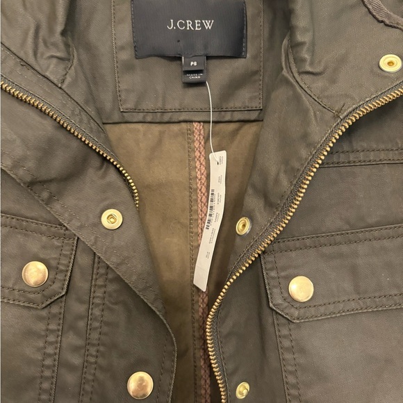 J. Crew Downtown Field Jacket Mossy Brown Olive Size Small Petite - Picture 15 of 17